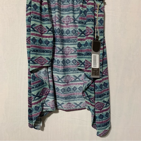 Double D Ranch Boho Western Print Open Front Cardigan Sweater - Picture 4 of 8